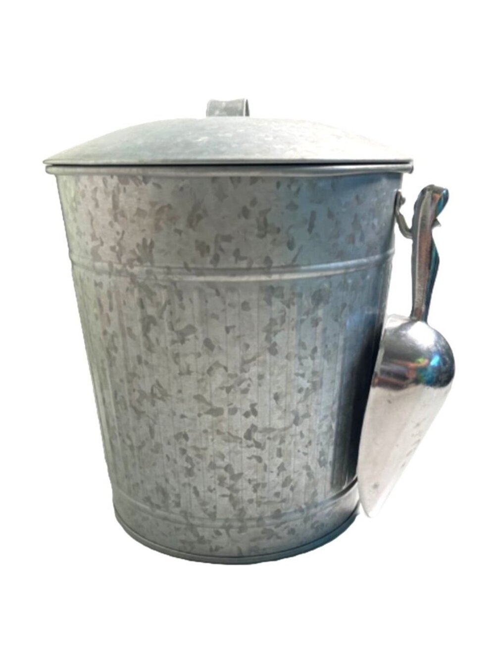 Better Homes and Gardens Galvanized Steel Ice Bucket with Lid and Scoop Pristine